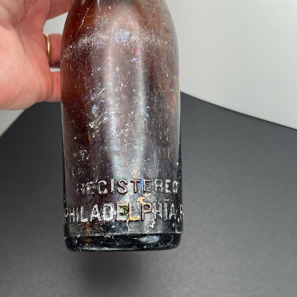 Coca-Cola Co. Amber, Vintage, Bottle, Registered, Philadelphia, PA (C C Co.-14) - Picture 7 of 16